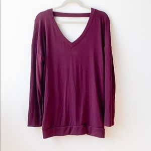 Burgundy Twist Back Sweater